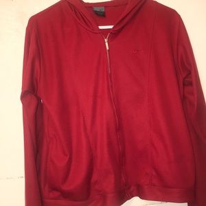 Red nike zip up